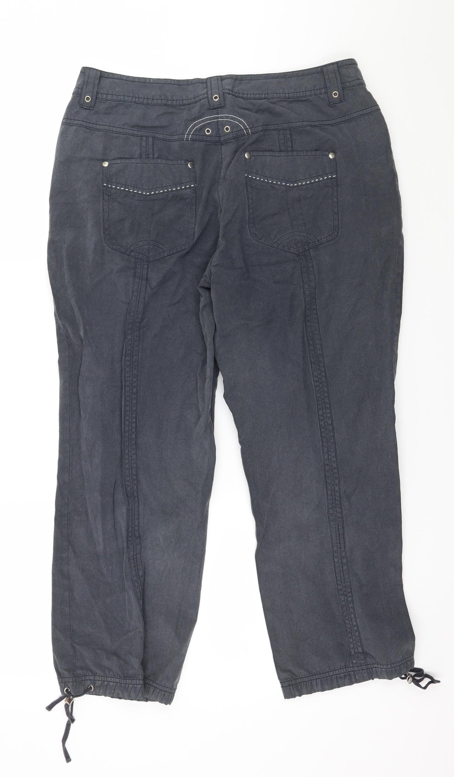 Bonita Womens Grey   Cropped Trousers Size 32 in L24 in