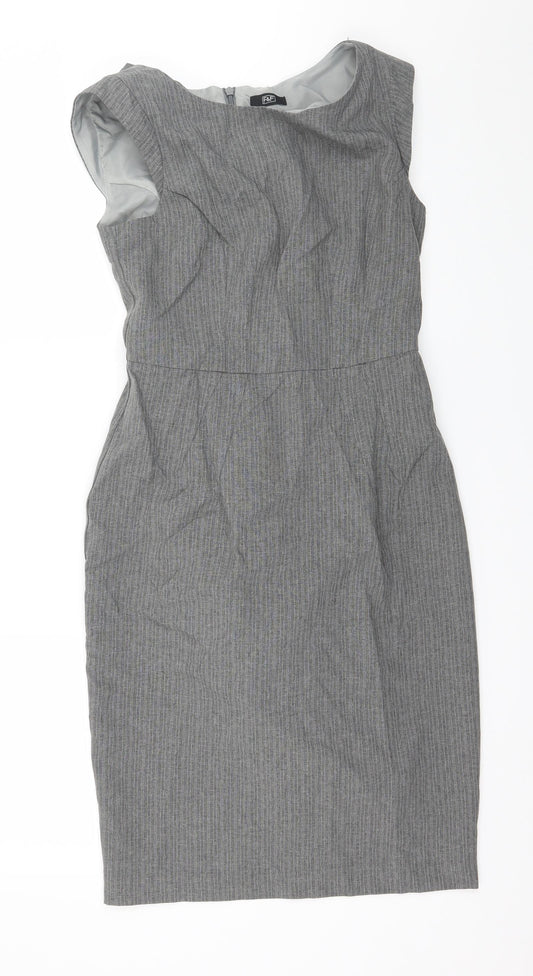 F&F Womens Grey Striped  Sheath  Size 8