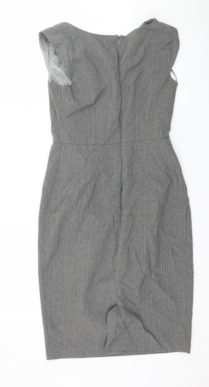 F&F Womens Grey Striped  Sheath  Size 8