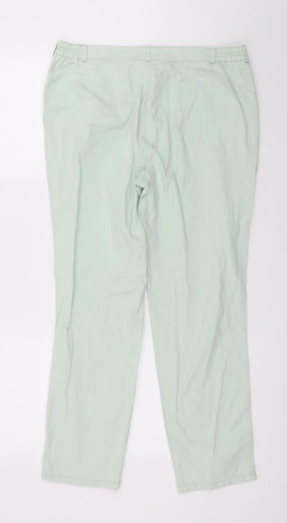 Malva Womens Green   Cropped Trousers Size 34 in L27 in