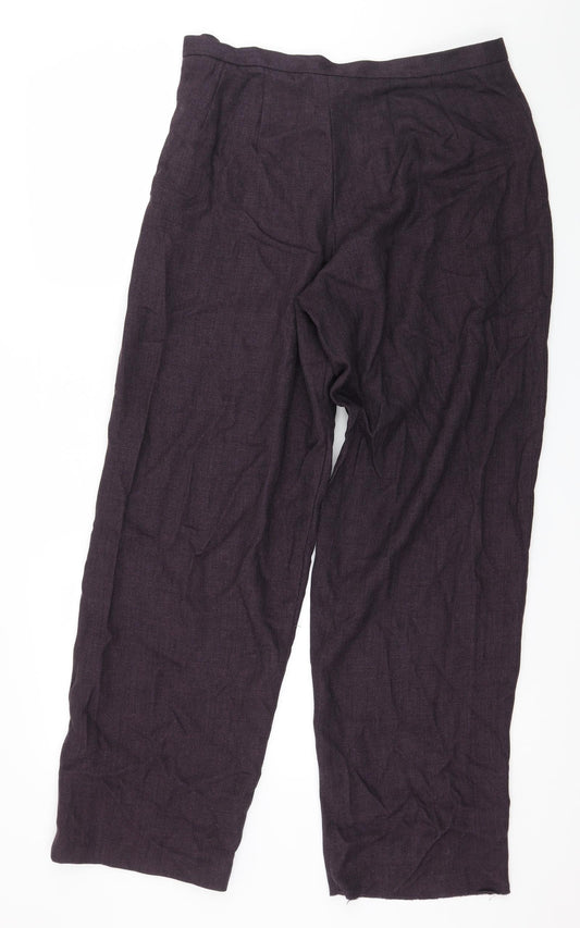 Nightingales Womens Purple   Trousers  Size 14 L20 in