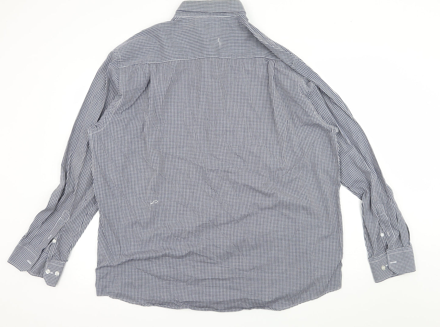 F&F Mens Blue Check   Button-Up Size 18