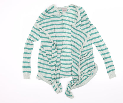 VERO MODA Womens Green Striped  Cardigan Jumper Size XS