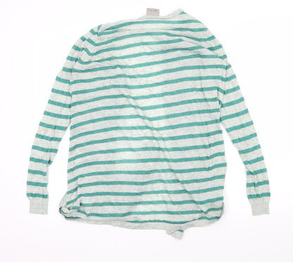 VERO MODA Womens Green Striped  Cardigan Jumper Size XS