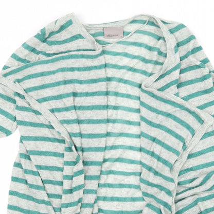 VERO MODA Womens Green Striped  Cardigan Jumper Size XS