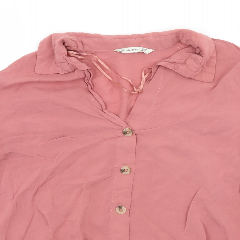 Straivarius Womens Pink   Basic Blouse Size M
