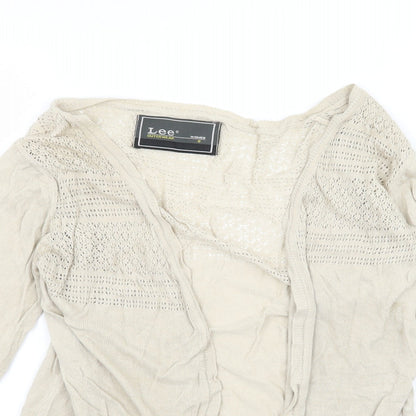 Lee Womens Beige  Knit Cape Jumper Size S