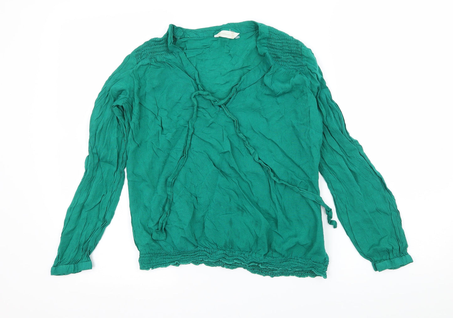 Womens UK Size 10 BHS Green Basic Blouse