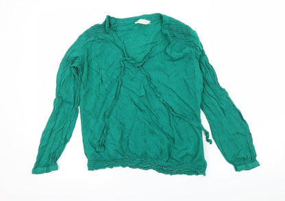 Womens UK Size 10 BHS Green Basic Blouse