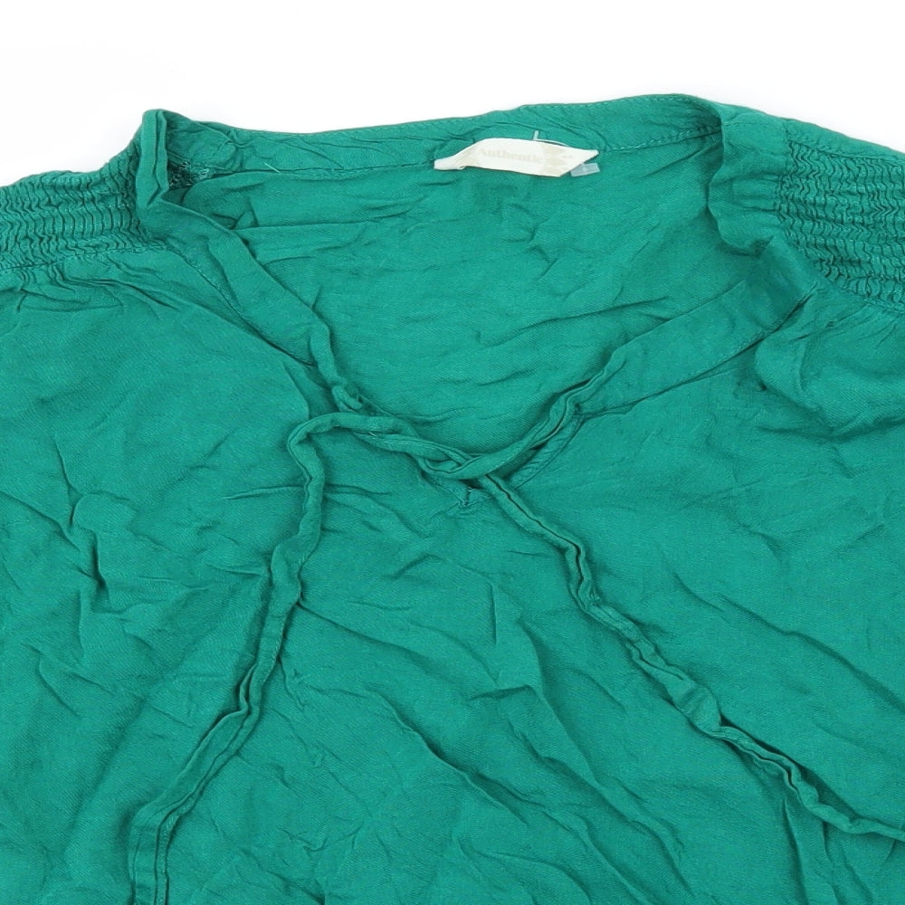 Womens UK Size 10 BHS Green Basic Blouse