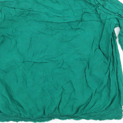 Womens UK Size 10 BHS Green Basic Blouse
