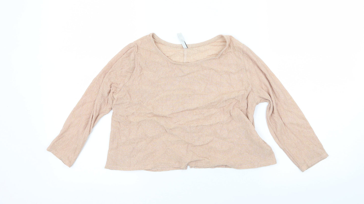 Womens UK Size S Stradivarius Pink Basic T-Shirt