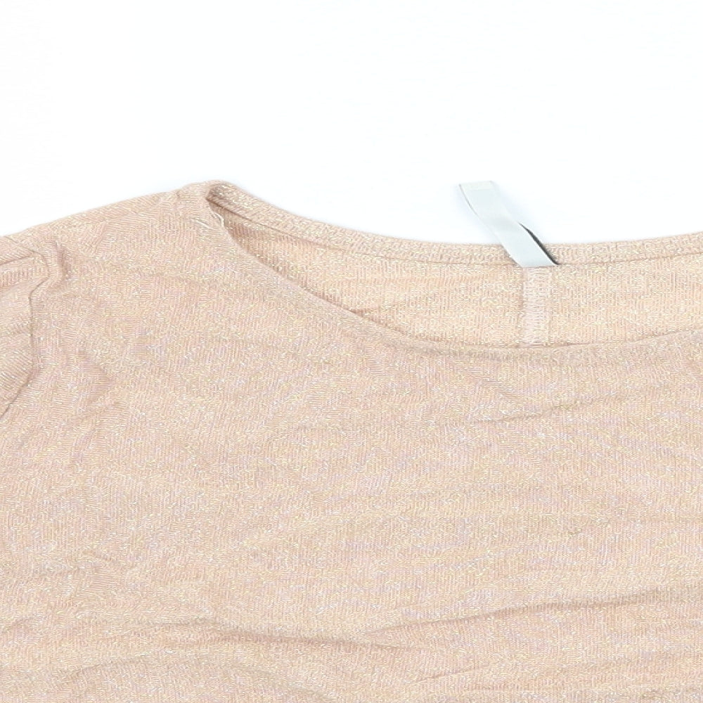 Womens UK Size S Stradivarius Pink Basic T-Shirt