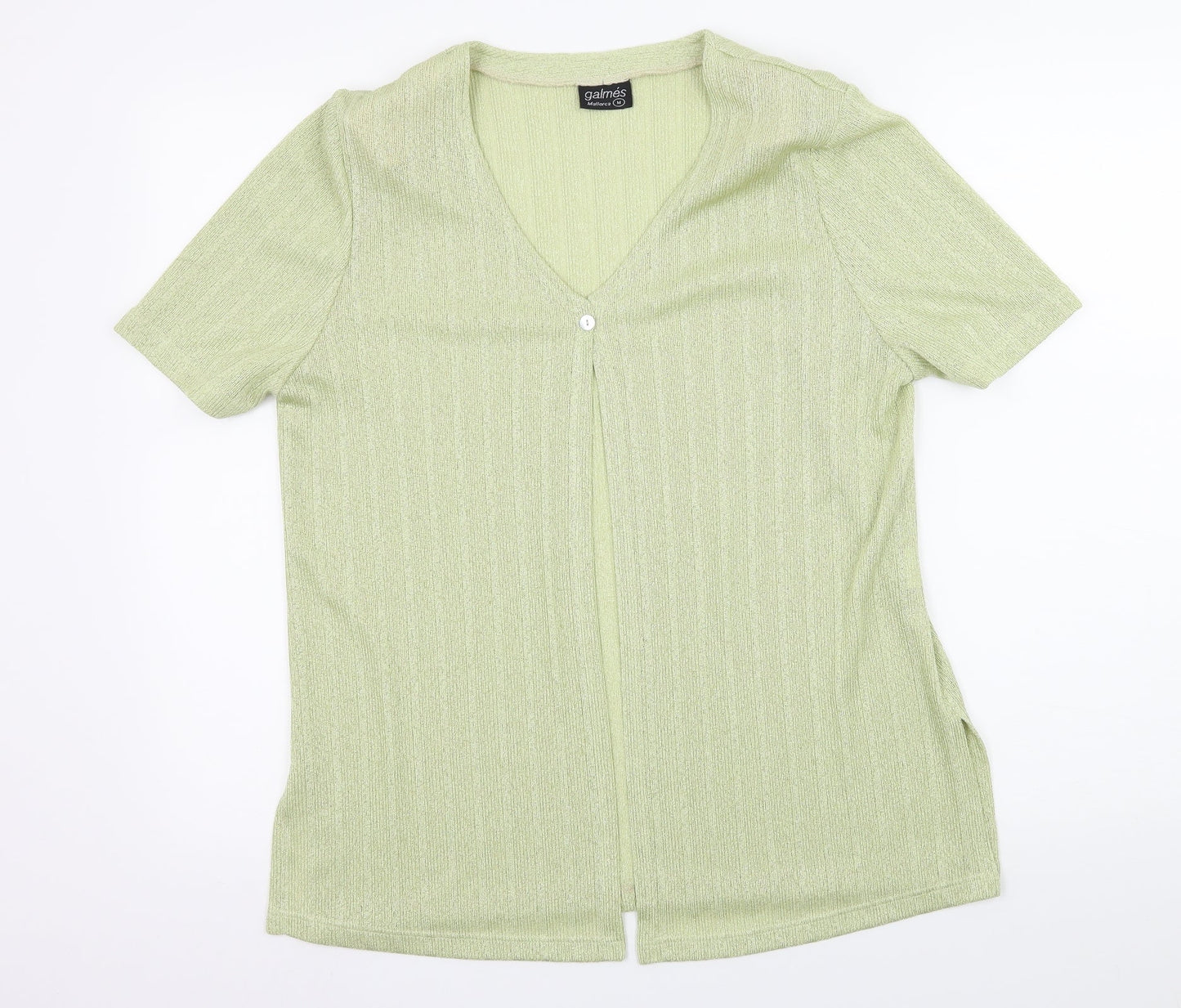 Galmes Womens Green  Knit Cardigan Jumper Size M