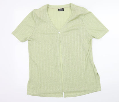 Galmes Womens Green  Knit Cardigan Jumper Size M
