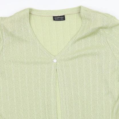 Galmes Womens Green  Knit Cardigan Jumper Size M