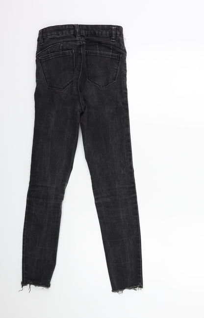 Denim & Co. Womens Black  Denim Skinny Jeans Size 4 L27 in