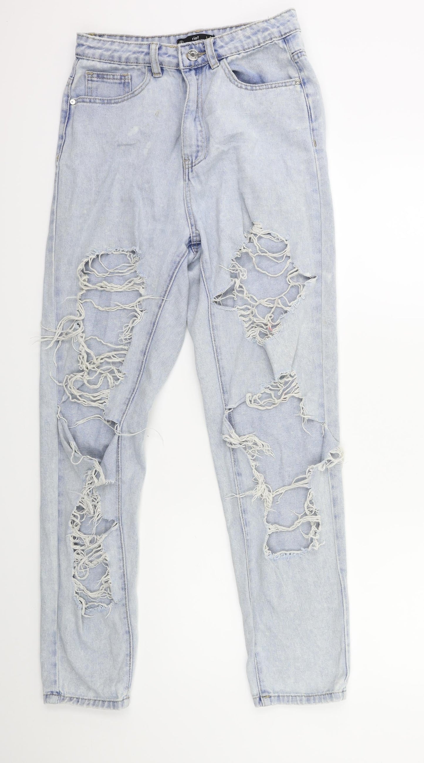 Missguided Womens Blue  Denim Mom Jeans Size 8 L29 in