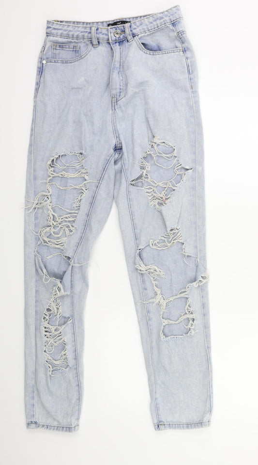 Missguided Womens Blue  Denim Mom Jeans Size 8 L29 in