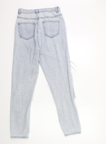 Missguided Womens Blue  Denim Mom Jeans Size 8 L29 in