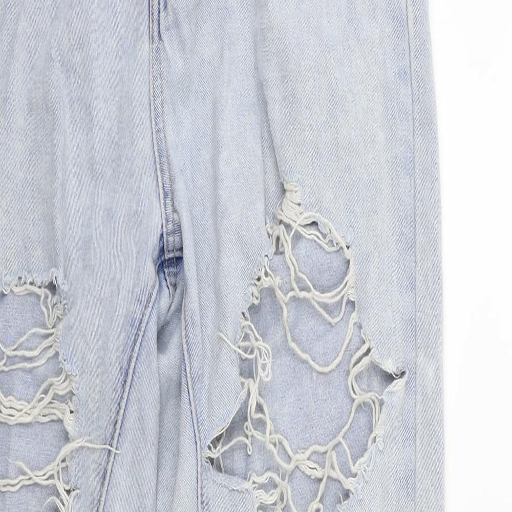 Missguided Womens Blue  Denim Mom Jeans Size 8 L29 in