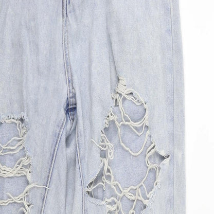 Missguided Womens Blue  Denim Mom Jeans Size 8 L29 in