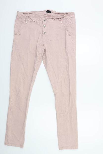 Gina Tricot Womens Pink   Cargo Trousers Size 16 L31 in