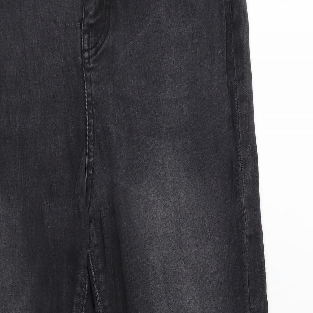 Denim & Co. Womens Grey  Denim Skinny Jeans Size 14 L25 in