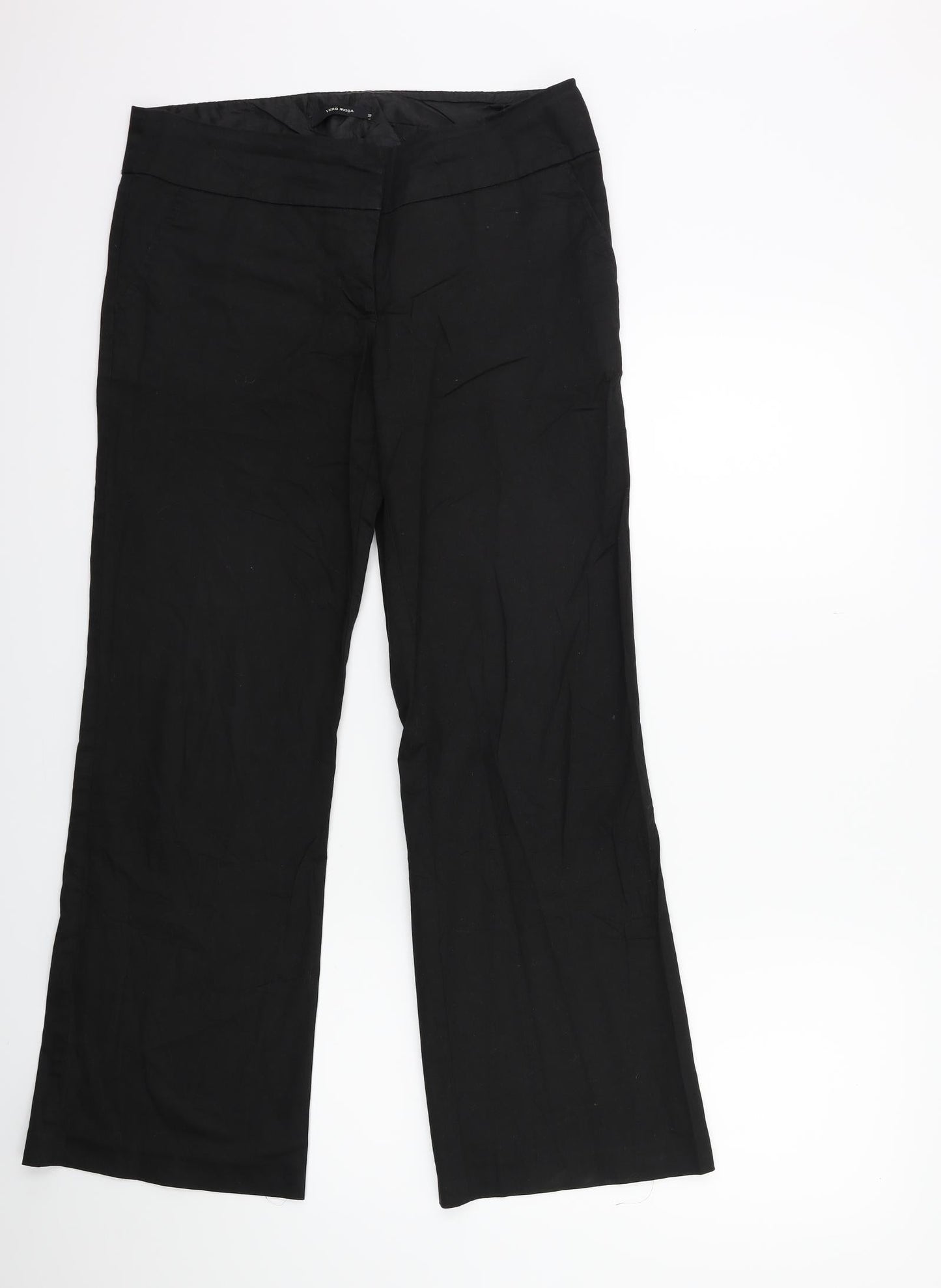 Womens UK Size 10 VERO MODA Regular Fit  Black Trousers