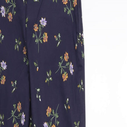 Womens UK Size 8 H&M Regular Fit  Blue Trousers