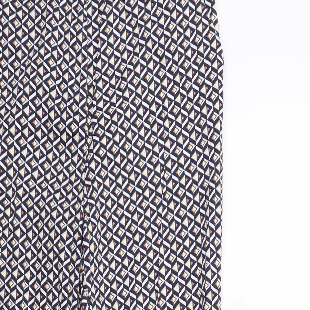 TU Womens Blue Geometric  Snow Pants Trousers Size 12 L28 in