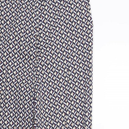 TU Womens Blue Geometric  Snow Pants Trousers Size 12 L28 in