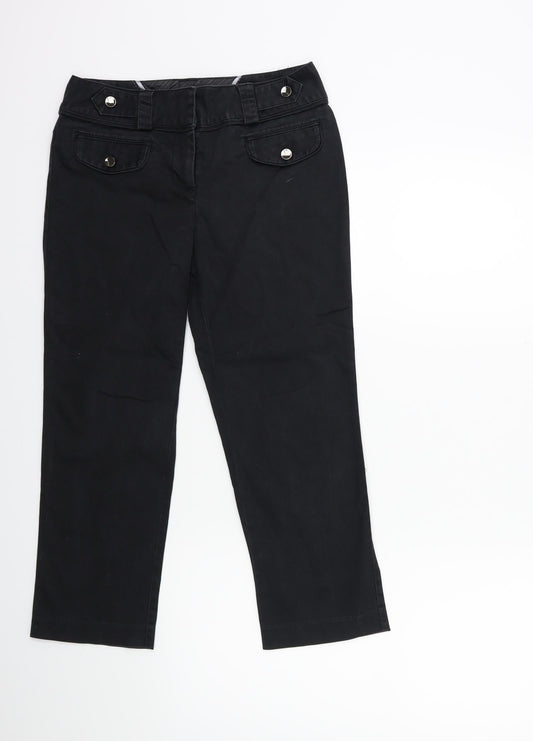 Womens UK Size 28 in NEXT Regular Fit  Black Trousers