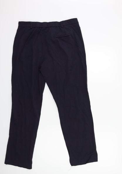 Womens UK Size 14 Marks and Spencer Regular Fit  Blue Trousers