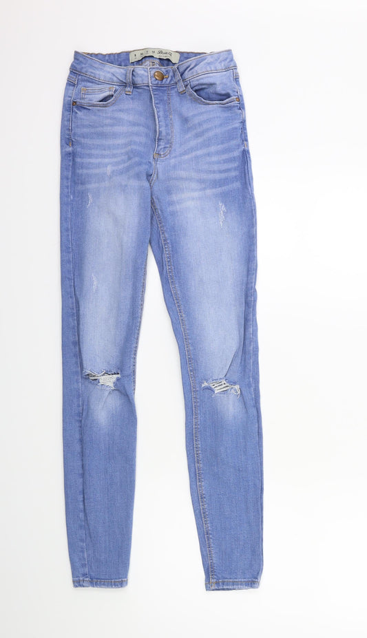 Denim & Co. Womens Blue  Denim Skinny Jeans Size 8 L26 in