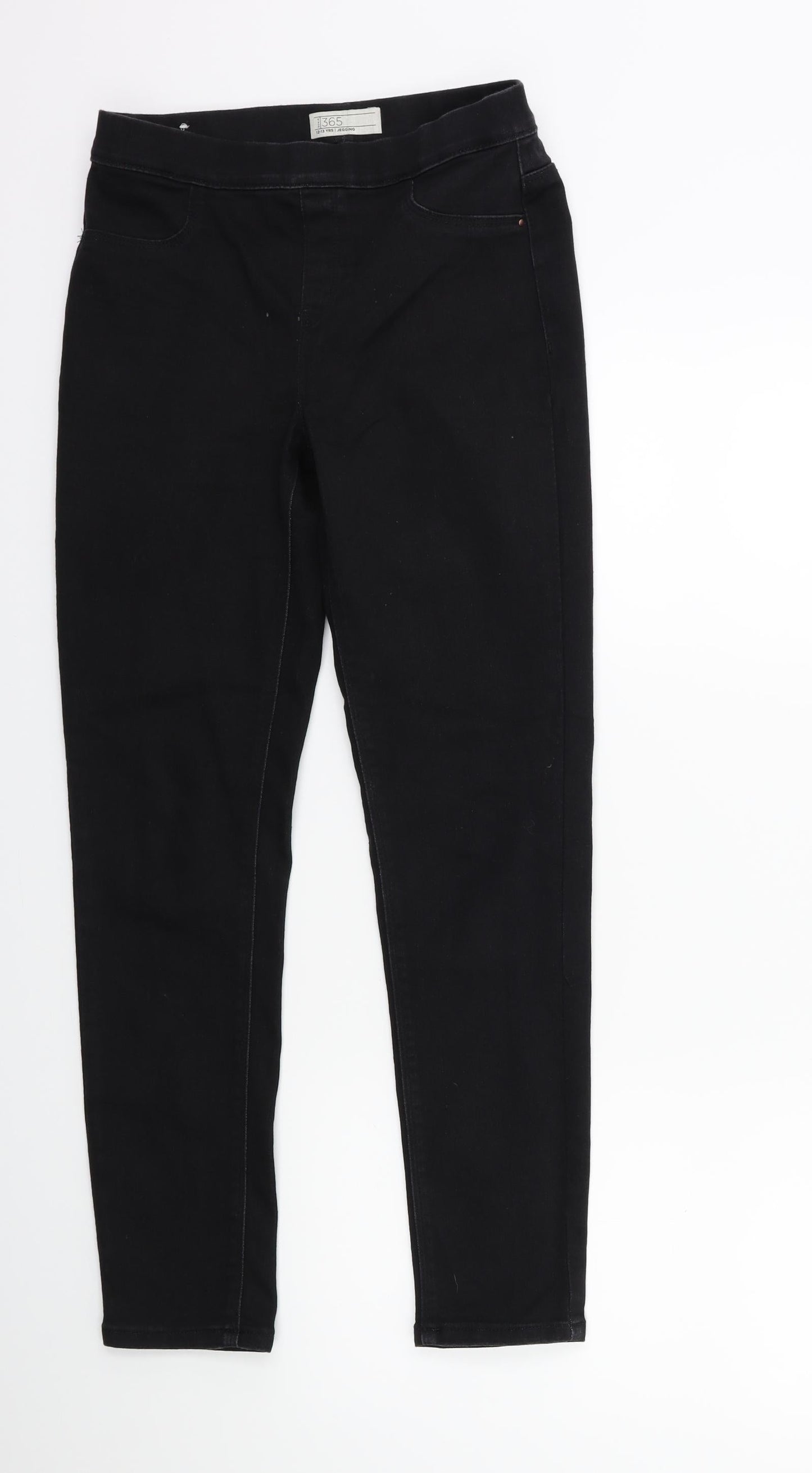 365 Denim Girls Black  Denim Jegging Jeans Size 12-13 Years