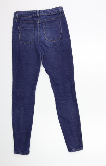 Womens UK Size 8 Papaya Regular Fit Skinny Blue Jeans