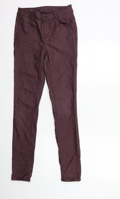 Womens UK Size M villa Regular Fit Skinny Brown Jeans