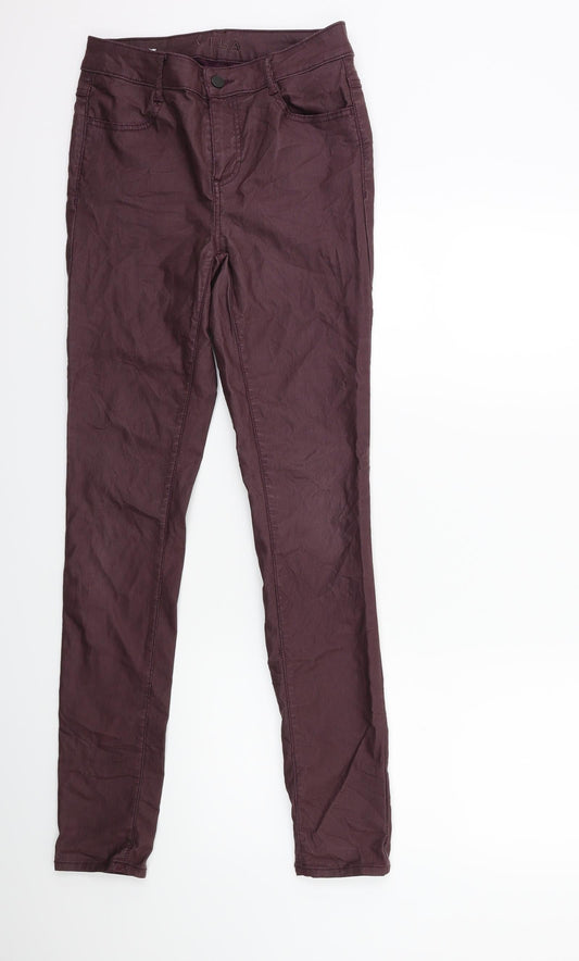 Womens UK Size M villa Regular Fit Skinny Brown Jeans