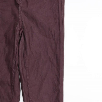 Womens UK Size M villa Regular Fit Skinny Brown Jeans