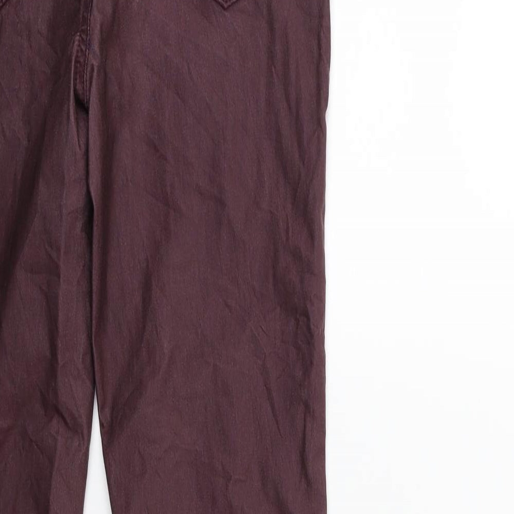 Womens UK Size M villa Regular Fit Skinny Brown Jeans