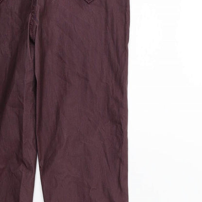 Womens UK Size M villa Regular Fit Skinny Brown Jeans