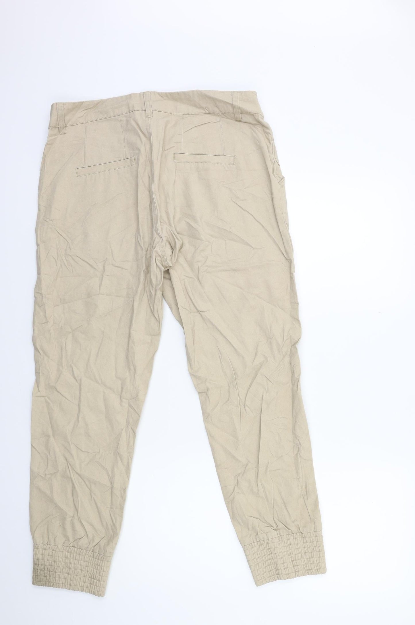Saint Tropez Clothing Womens Beige   Chino Trousers Size 12 L28 in