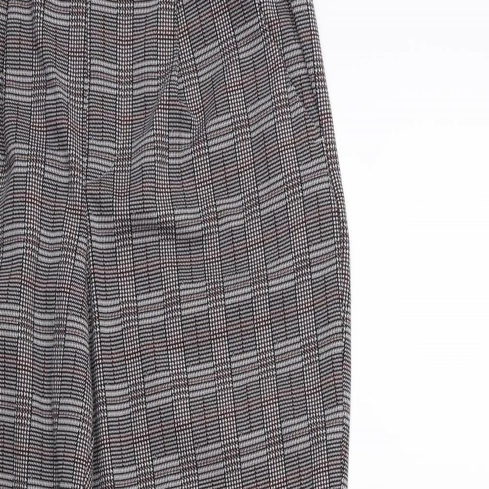 Jaqueline deYong Womens Grey Check  Trousers  Size S L26 in