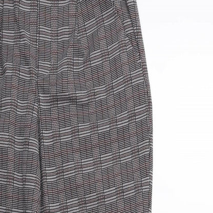 Jaqueline deYong Womens Grey Check  Trousers  Size S L26 in