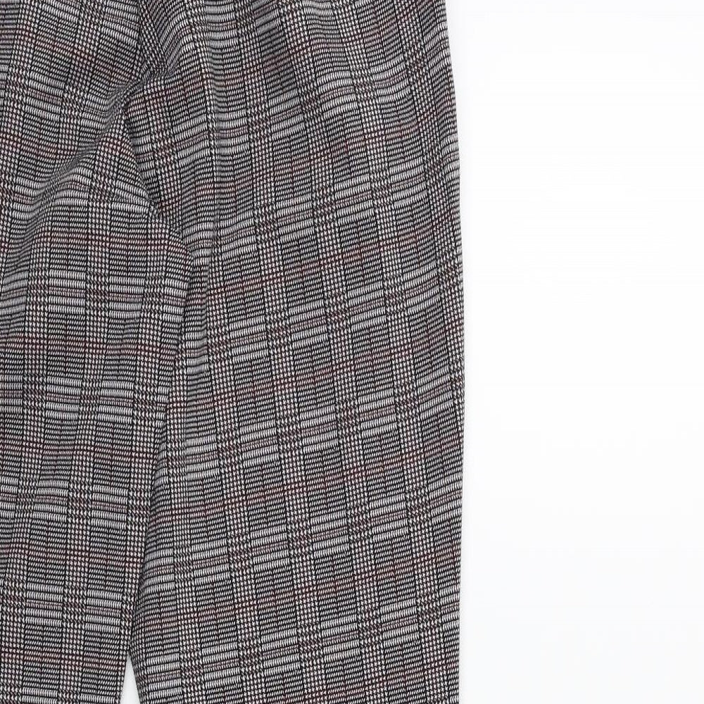 Jaqueline deYong Womens Grey Check  Trousers  Size S L26 in