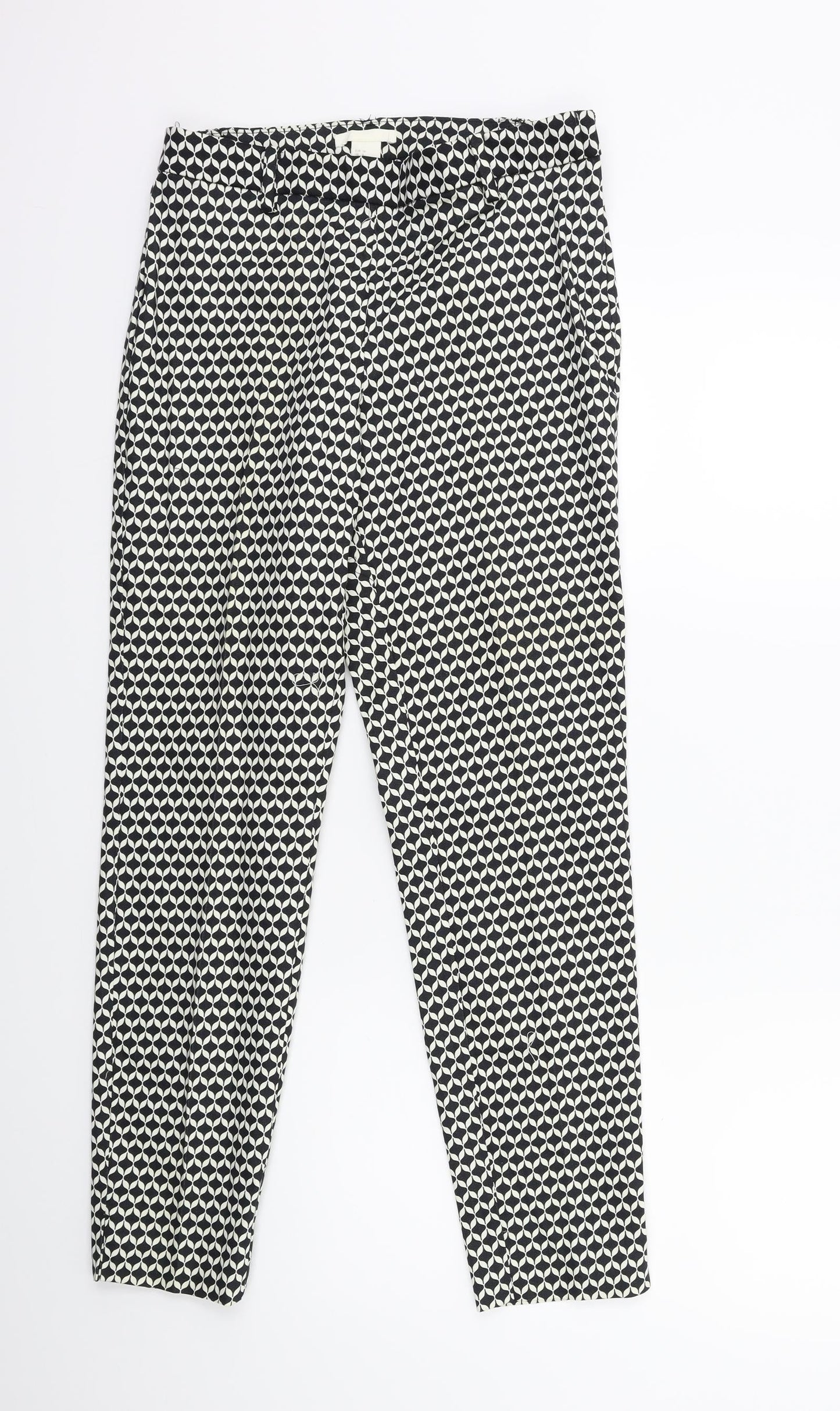 Womens UK Size 8 H&M Regular Fit  Black Trousers