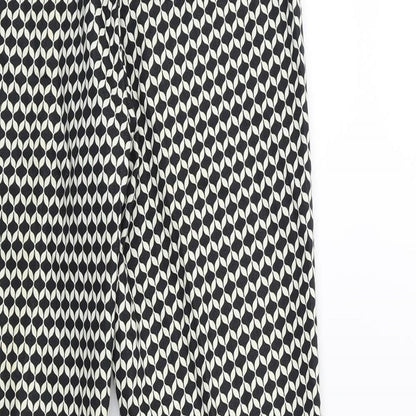 Womens UK Size 8 H&M Regular Fit  Black Trousers