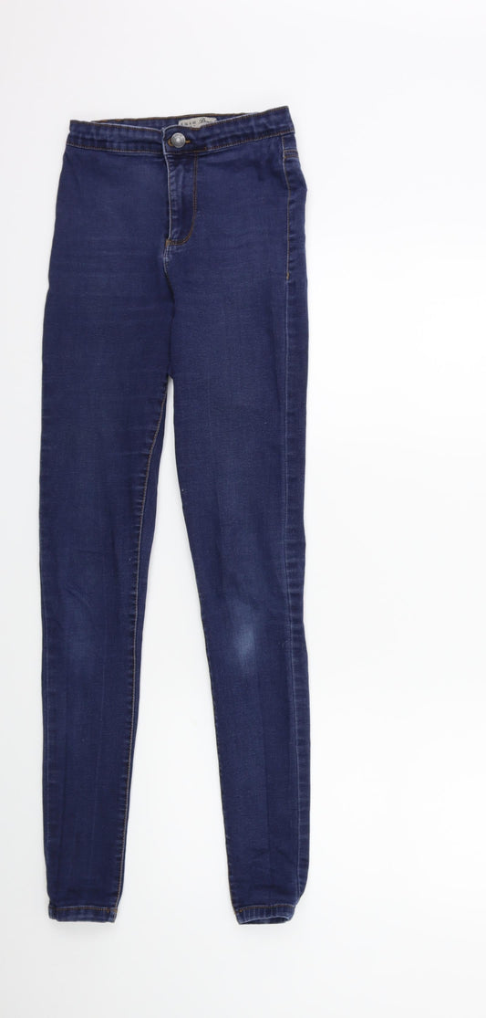 Denim & Co. Womens Blue  Denim Skinny Jeans Size 8 L29 in