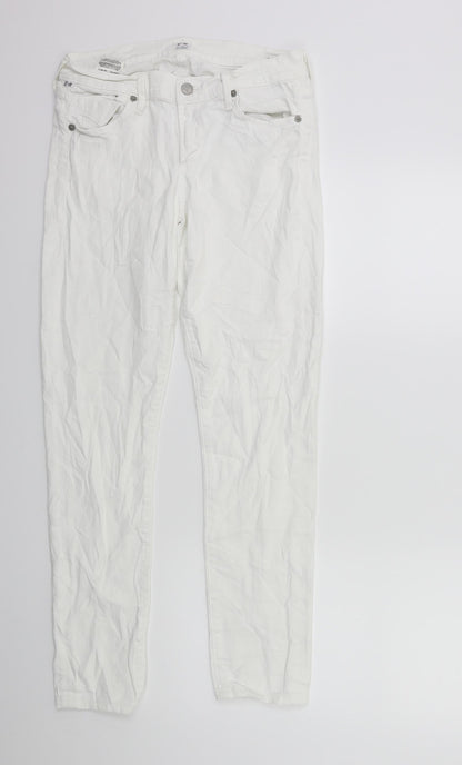 cOFh Womens White  Denim Skinny Jeans Size 28 in L30 in